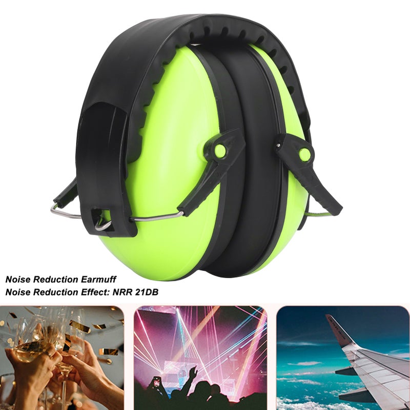 Ear Protection Earmuff NRR 21DB Soundproof Noise Cancelling Headphone Comfortable Shooting Earmuff Green - Image 5