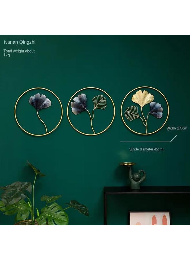 الأزرق جي دبليو أحدث جدار الفن ديكور المنزل المعدني ديكور المنزل الذهبي - Image 1