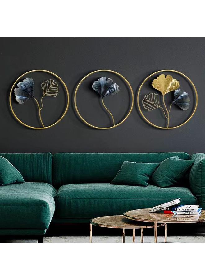 الأزرق جي دبليو أحدث جدار الفن ديكور المنزل المعدني ديكور المنزل الذهبي - Image 2