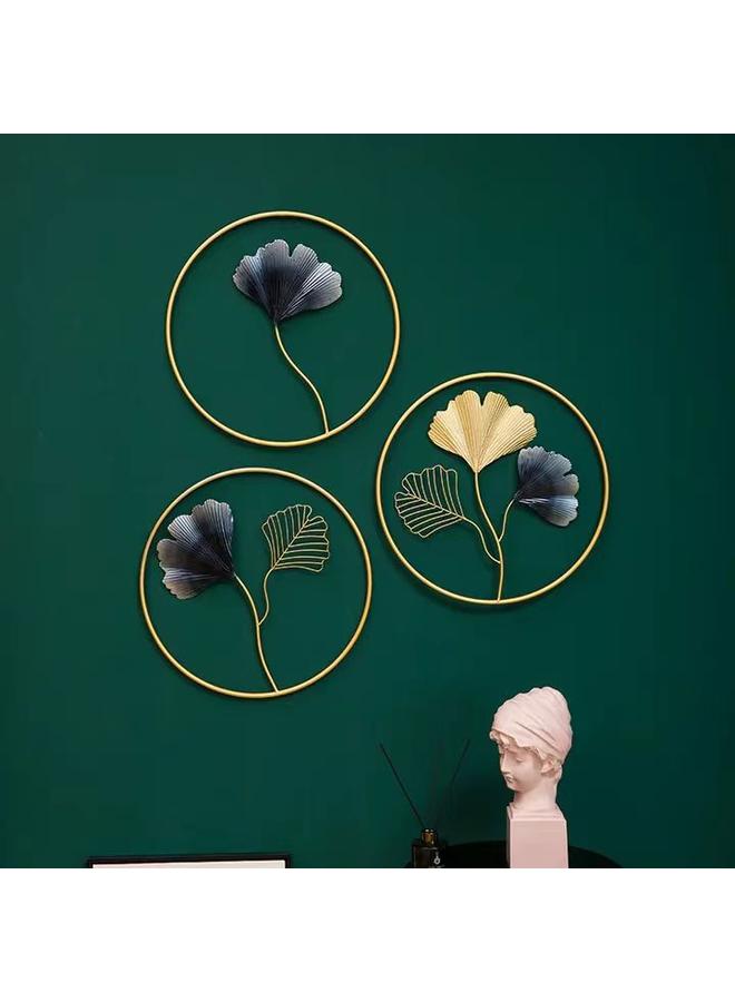 الأزرق جي دبليو أحدث جدار الفن ديكور المنزل المعدني ديكور المنزل الذهبي - Image 5