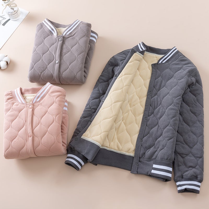 Children'S Silk Cotton-Padded Coat Inner Cotton-Padded Coat For Boys And Girls School Uniform Middle And Big Children'S Winter Thickened Cotton-Padded Coat Cotton-Padded Jacket Aaa - Image 2