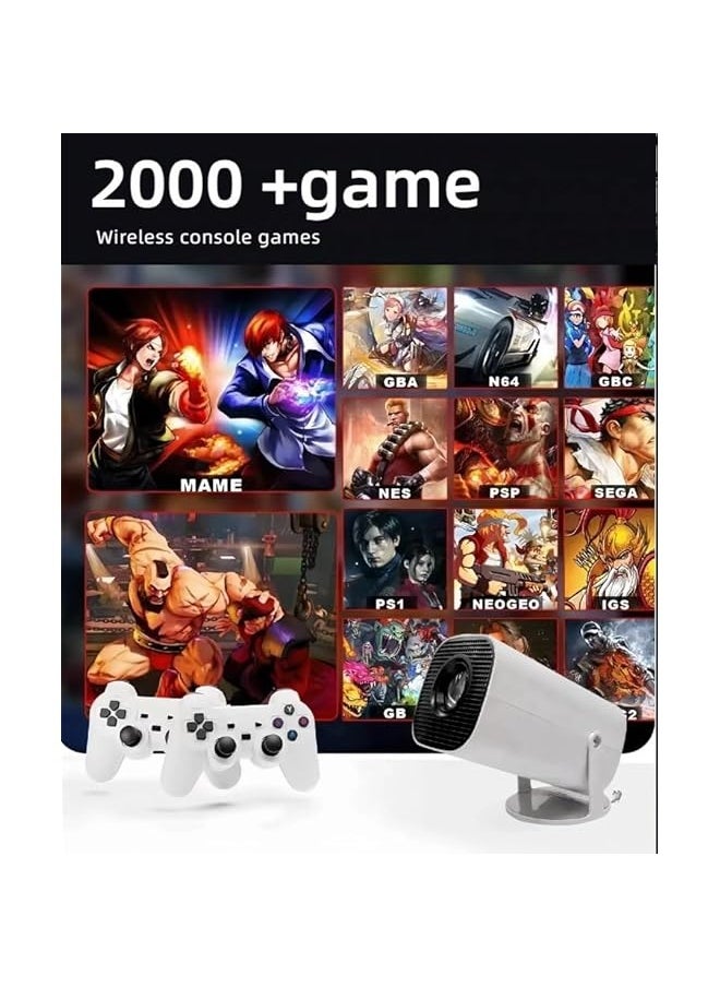 توبليو - بروجيكتور P30 ماكس ولعبة، بروجيكتور ألعاب مع أدوات تحكم، بروجيكتور ووحدة ألعاب، بروجيكتور وحدة مع ألعاب قديمة، بروجيكتور رؤية أركيد مع جهازين تحكم، اندرويد 11، واي فاي 6، بلوتوث 4K، بروجيكتور HD - Image 1