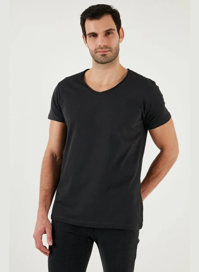 Buratti Cotton Slim Fit V Neck Basic T Shirt Men's T SHIRT 5412001