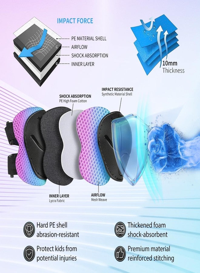 JeeFree Adjustable Gradient Color Skateboard Helmet for 3-5-8-14+Ages【Toddler Kids Youth Adult】 Girls Boys Woman.Bike Helmet for Multi-Sports Cycling Bicycle Scooter Inline Roller Skate Rollerblading - Image 2