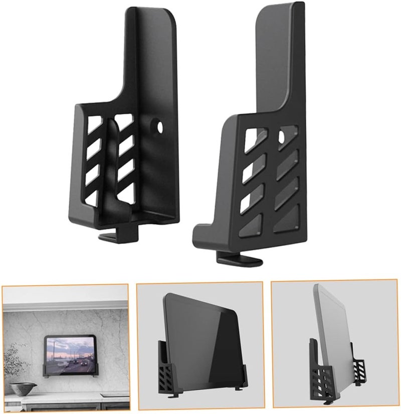 1pc Dual-Slot Tablet and Phone Stand Compact Holder for Desk Lightweight and Portable Mobile Device Support for Use Black - Image 2