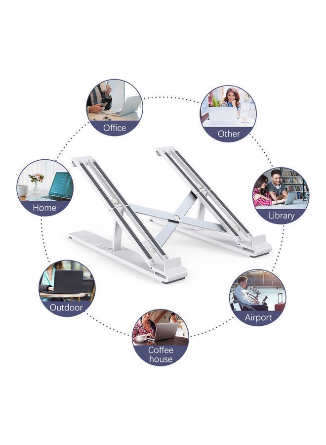 نيبمينينت حامل لابتوب قابل للطي مصنوع من سبيكة الألومنيوم فضي - Image 3