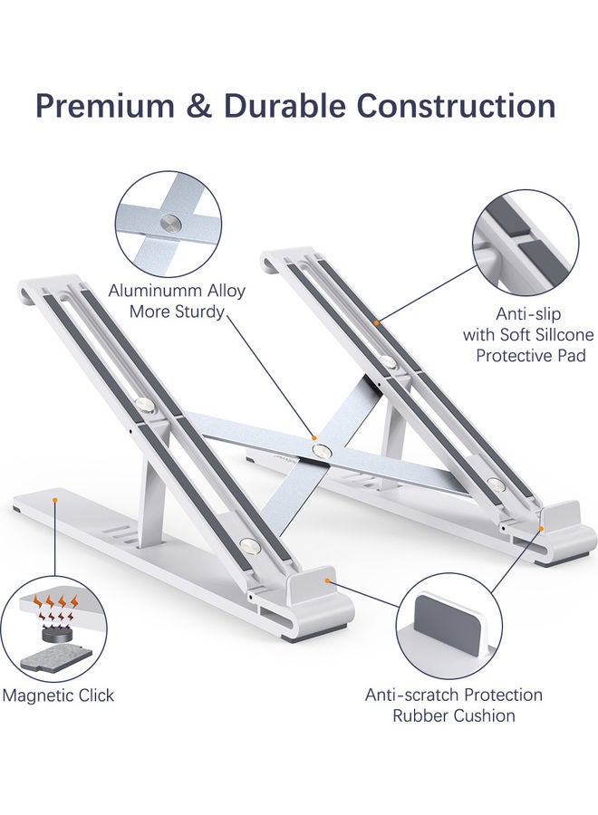 نيبمينينت حامل لابتوب قابل للطي مصنوع من سبيكة الألومنيوم فضي - Image 4