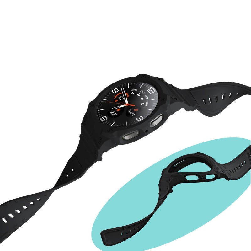 سوار ساعة ذكية متوافق مع Samsung Galaxy Watch 8 بملاءمة قابلة للتعديل وحزام بديل للاستخدام اليومي باللون أخضر قابل للتعديل باللون الأخضر - SAHL - Image 5