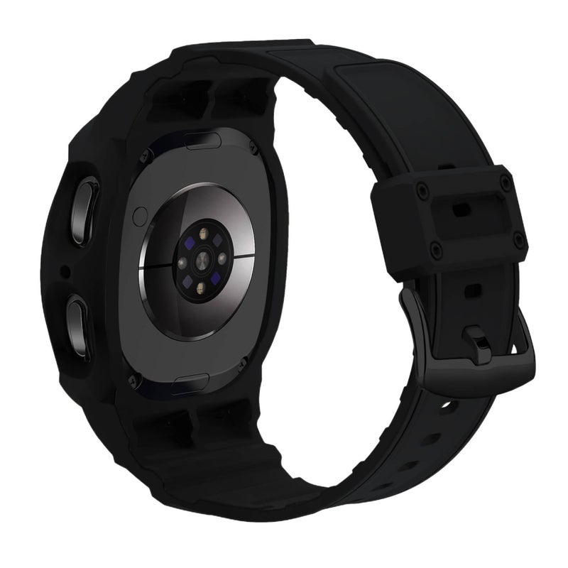 سوار ساعة ذكية متوافق مع Samsung Galaxy Watch 8 بملاءمة قابلة للتعديل وحزام بديل للاستخدام اليومي باللون أخضر قابل للتعديل باللون الأخضر - SAHL - Image 4