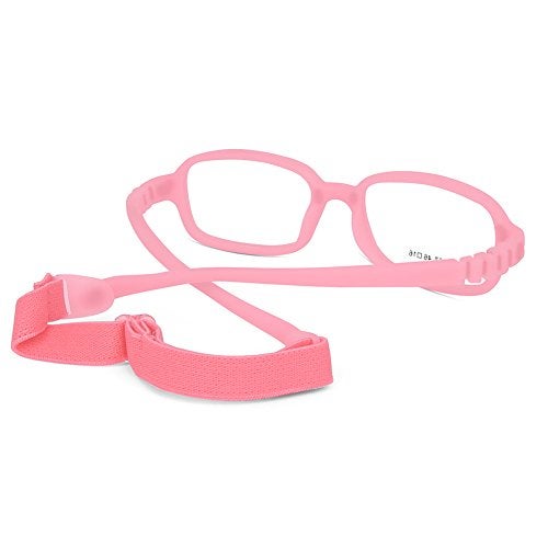 AQWANO Children Optical Glasses Frame TR90 Flexible Bendable One-piece Safe Eyeglasses Girls Boys Square Pink - Image 3