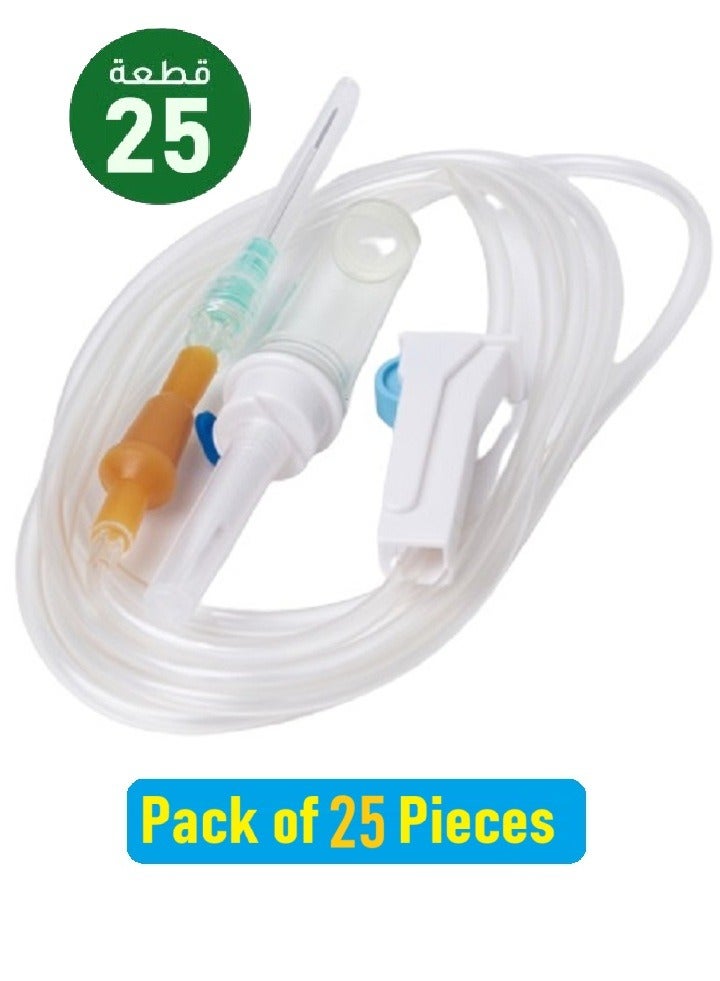 Pack of 25 Pieces Disposable Infusion ( IV Set) - Image 1