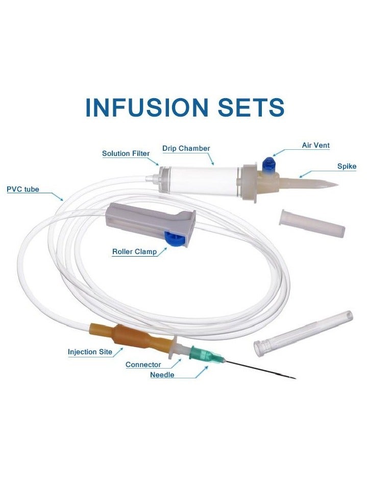 Pack of 25 Pieces Disposable Infusion ( IV Set) - Image 3