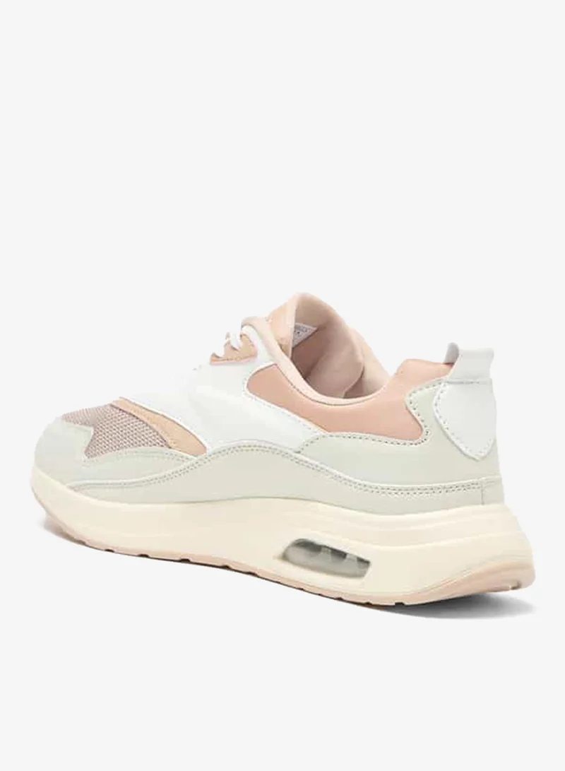 فلورا بيلا من شو إكسبرس سنيكرز نسائي شبكي بنسيج مزخرف برباط وكعب منخفض مع ألسنة سحب