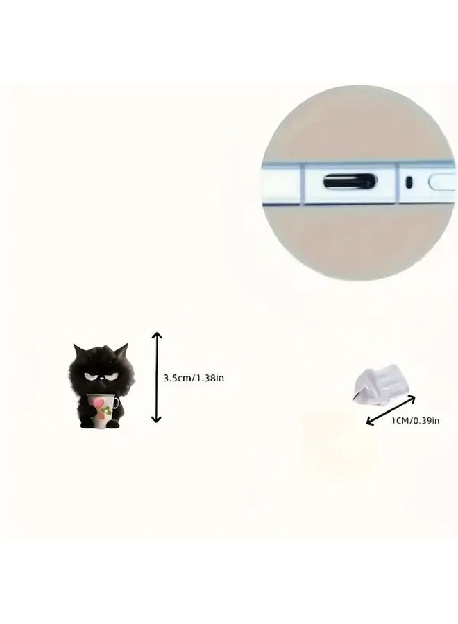 White Cat Shape Type C Phone Dust Plug Waterproof Protector Anniversary Gift - Image 3