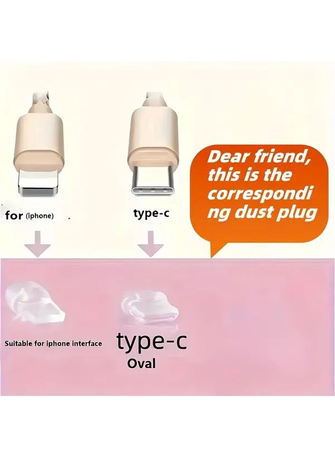 White Cat Shape Type C Phone Dust Plug Waterproof Protector Anniversary Gift - Image 5