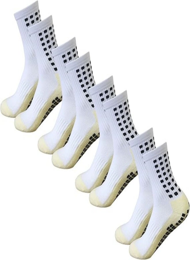 Generic Soccer Socks Anti Slip Non Slip Men's Athletic Socks for Football Basketball Sports, 4 Pair - Image 4