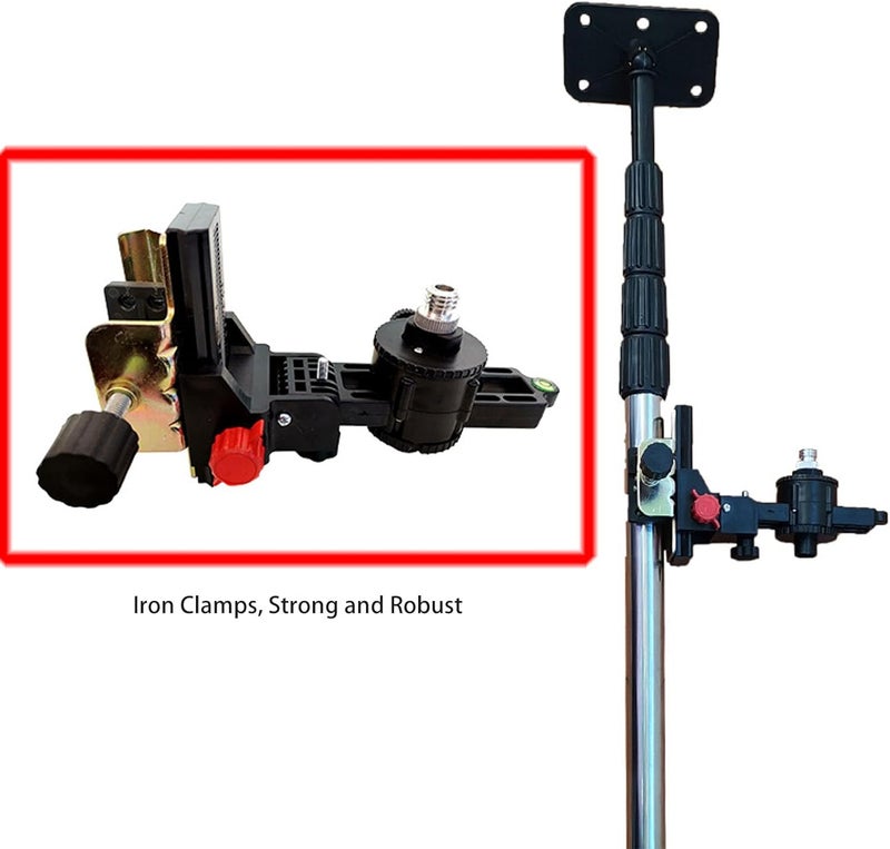 Adjusting Telescoping Pole Head Plate Fine Tuning Bracket Level Tool Adapter, for Roads, Tunnels, Bridges, Buildings - Image 4