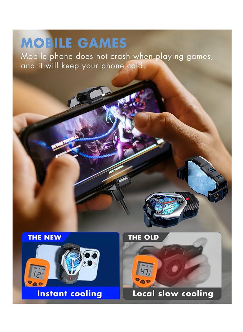 Loquat SYOSI, Phone Cooler, Cooling Fan with Semi-Conductor Chip, Universal Cellphone Radiator for Tiktok Live Streaming, Outdoor Vlog, Mobile Gaming  - Image 4