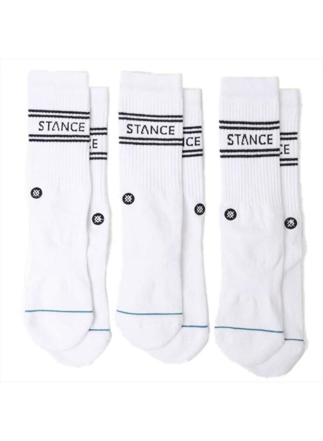 Stance Socks Basic 3 Pack Crew White - Image 3
