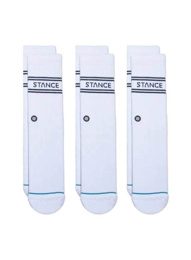 Stance Socks Basic 3 Pack Crew White - Image 1