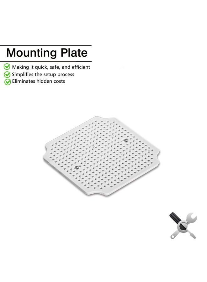 QILIPSU Outdoor Junction Box, IP67 Waterproof ABS Plastic Electrical Box, Grey Cover 125x125x75mm Project Box Weatherproof Enclosure (4.9"x4.9"x3") - Image 2