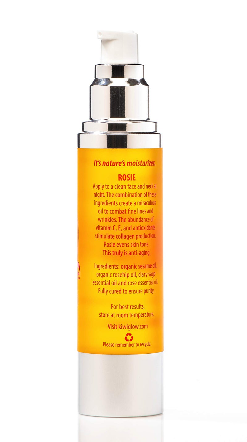 kiwi glow Rosie Face Oil - Rose & Clary Sage Glow Serum for Balanced, Radiant Skin - 1.7 oz - Image 4