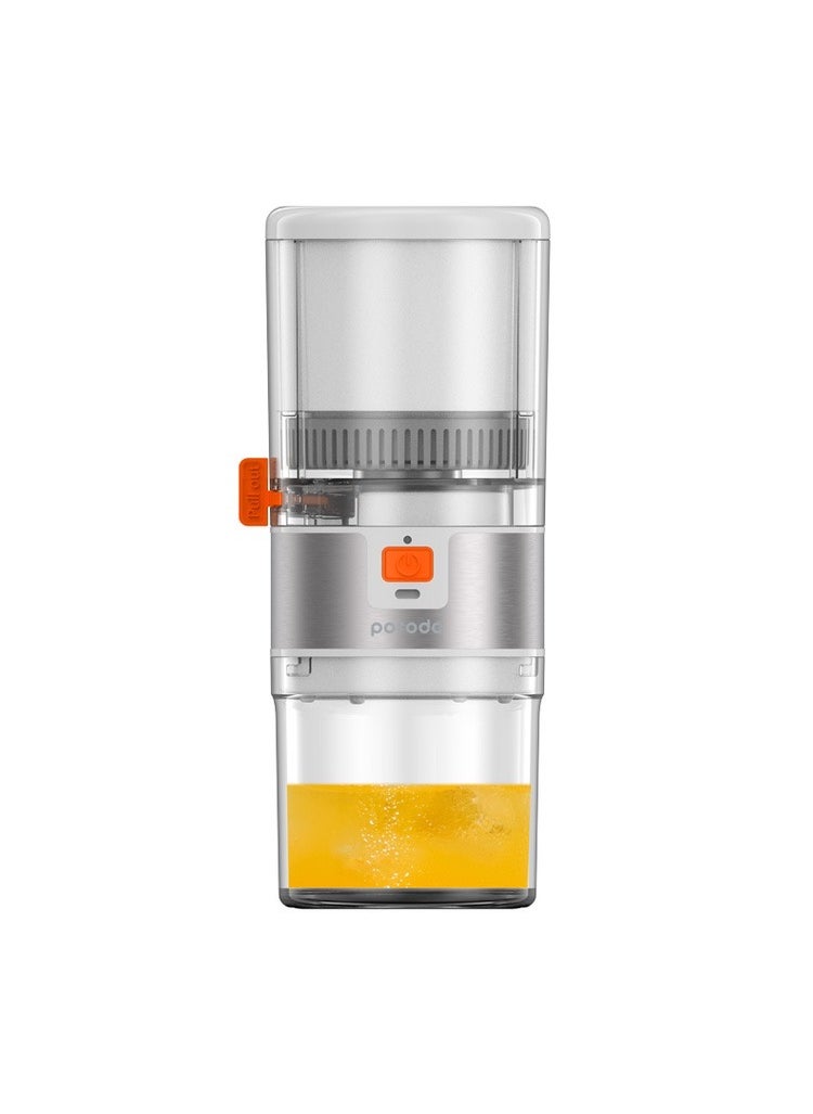 porodo Lifestyle Portable Slow Juicer 55W - White/Orange  - Image 1
