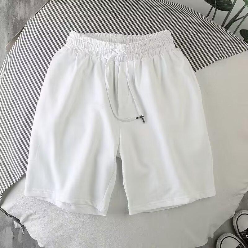 Mens Casual Shorts Loose Summer Hip Sportswear White  - Image 1
