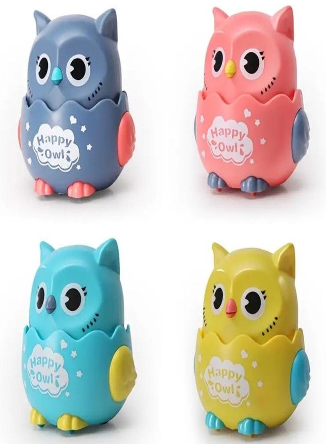 Munmoll Press & Go Owl Toy for Toddlers | Running Wind-Up Baby Owl | Interactive Push & Go Car for Kids 1-5 Years | Fun Toy for Boys & Girls | Pack 02| Plastic Infant Boys Girls Toys for Kids - Image 1