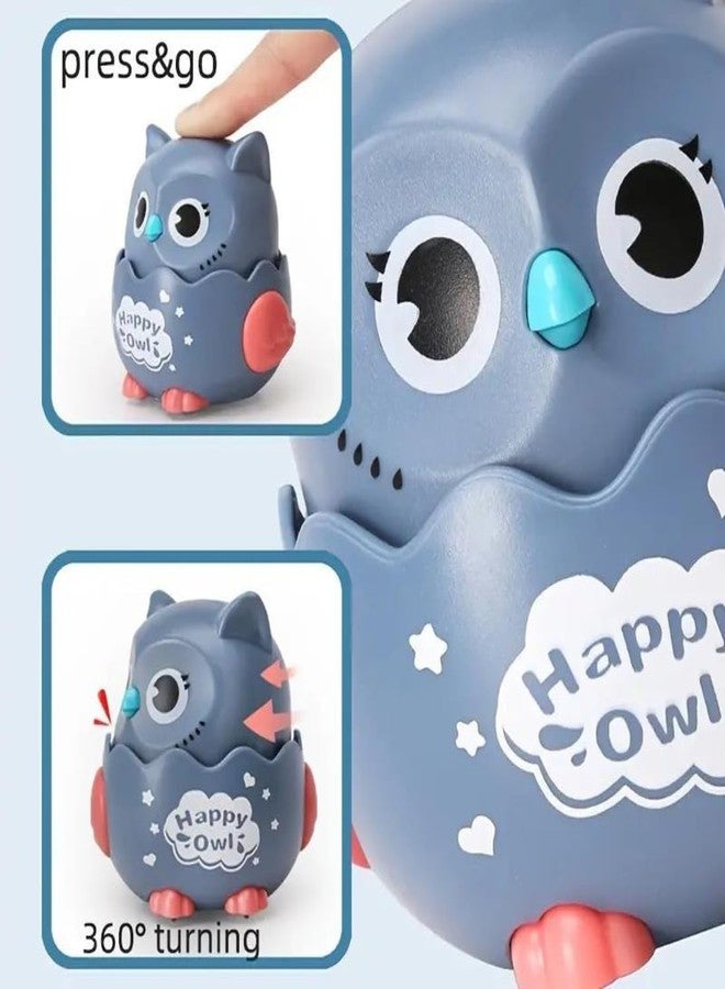 Munmoll Press & Go Owl Toy for Toddlers | Running Wind-Up Baby Owl | Interactive Push & Go Car for Kids 1-5 Years | Fun Toy for Boys & Girls | Pack 02| Plastic Infant Boys Girls Toys for Kids - Image 3