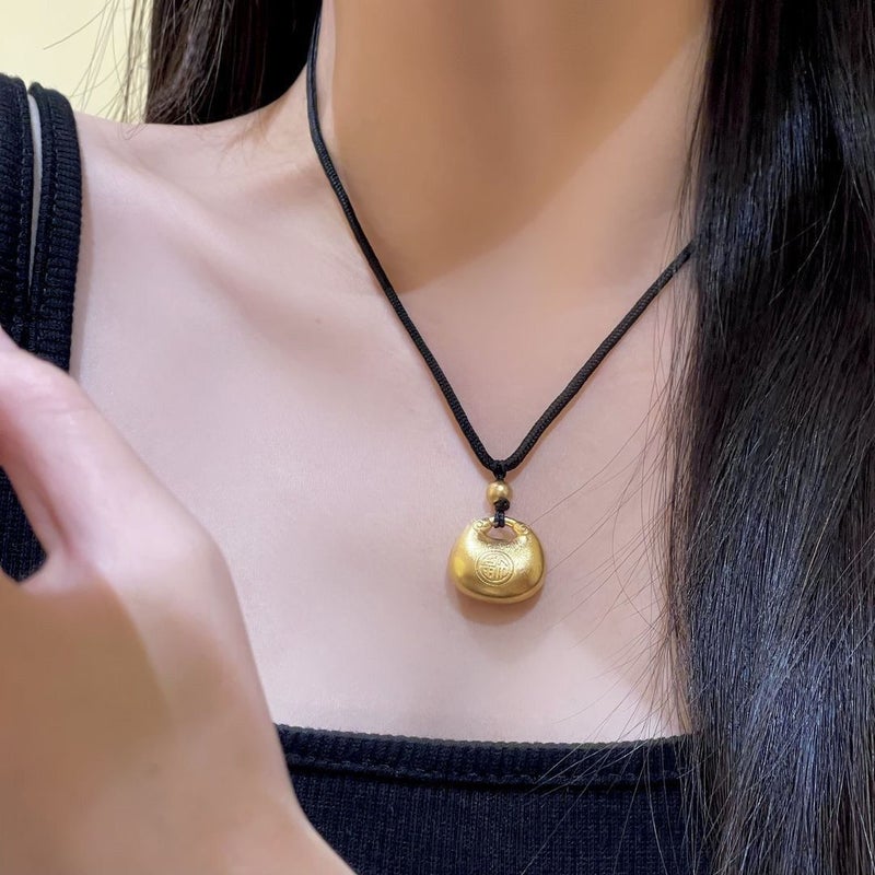 Generic New Chinese Style Fat Buddha Pendant Necklace Gift M372 [chubby Fu pendant necklace]] 