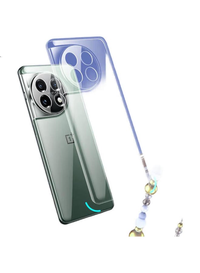 Freeson Phone Case For Oneplus 11, Slim Full Protection Shockproof Clear Tpu Soft Shell (With 2-In Ring Holder And Lanyard), Transparent - Image 2
