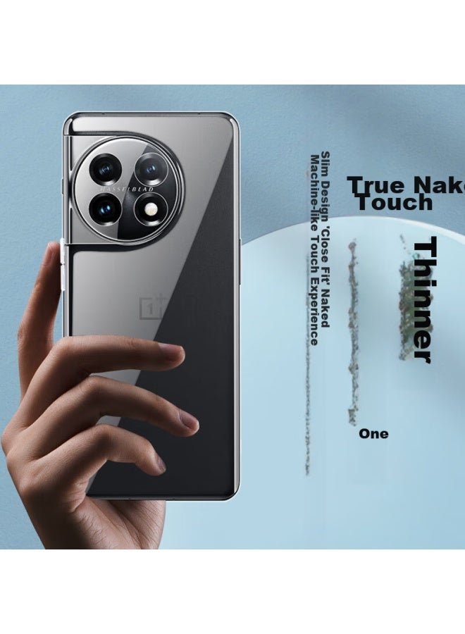 Freeson حافظة هاتف فريزون لهاتف Oneplus 11، حماية كاملة رقيقة مضادة للصدمات، غلاف شفاف من TPU ناعم (مع حامل حلقة 2 في 1 وحبل)، شفاف - Image 4