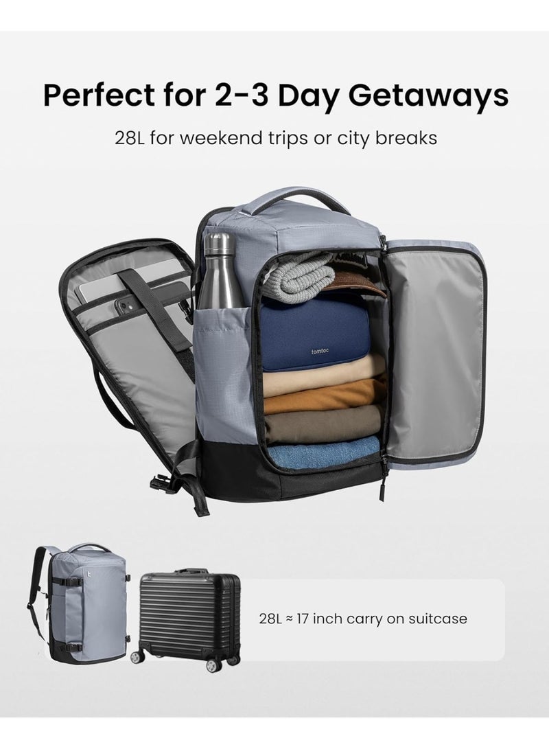 Tomtoc Navigator-T66 Liteway 28L Travel Backpack – TSA-Friendly Carry-On Laptop Backpack Fits 16 Inch, Clamshell Business Weekender Bag with YKK Zippers, Lightweight Water-Resistant Rucksack - Image 3