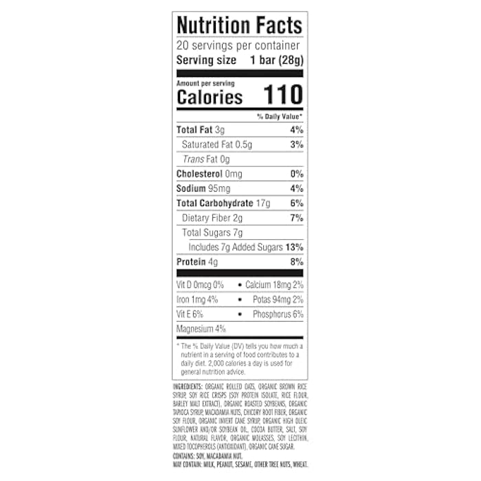 Clif Bar بار كليف ميني - نكهة الشوكولاتة البيضاء وجوز المكاديميا - مصنوع من الشوفان العضوي - 4 جرام بروتين - غير معدّل وراثياً - نباتي - بار طاقة بحجم وجبة خفيفة - 0.99 أونصة (20 عبوة) - Image 2