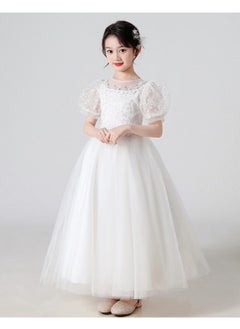 Best Gift Fashion Girls Dress For Wedding Evening Party White Color  - Image 3
