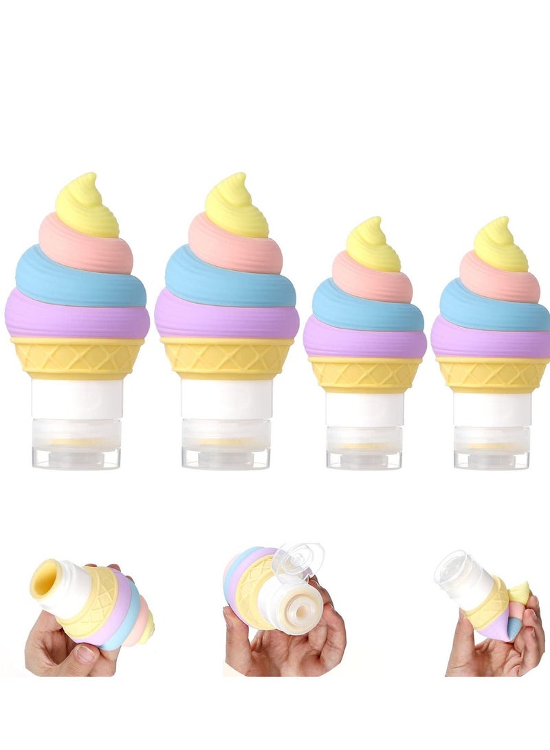 SYOSI Silicone Travel Bottles Set Leak Proof Travel Size Container for Toiletries (Set of 4) - Image 1