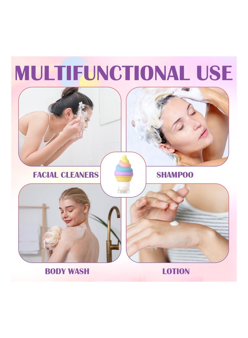 SYOSI Silicone Travel Bottles Set Leak Proof Travel Size Container for Toiletries (Set of 4) - Image 5