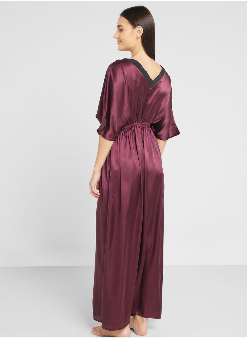 Khizana - Satin Night Dress - Image 1