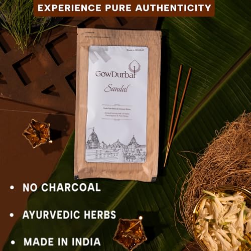 GOW DURBAR GowDurbar Zipper Agarbatti Sandal Oil Fragrance 150g (Pack of 2) | Organic Incense Sticks with Panchagavya | Coal-Dust-Free | for Pooja, Yoga & Meditation - Image 2