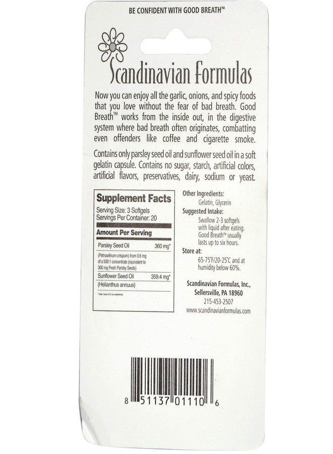 Scandinavian Formulas Good Breath 60 Softgels - Image 1