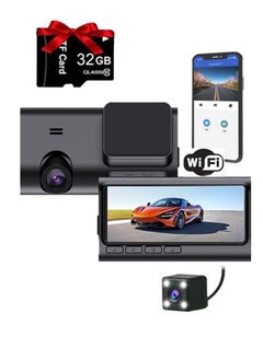 FPC A6 3.16-inch IPS Dual Lens Dash Cam with WiFi – Front & Rear Night Vision Recorder, Loop Recording, 32GB Card Included, Vehicle Accessories  - Image 1