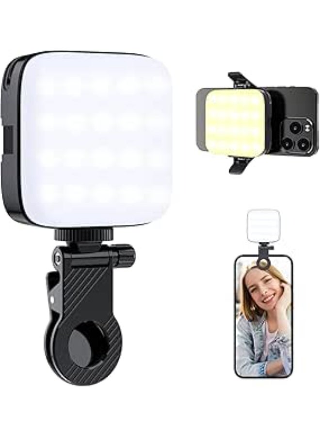 Selfie Light – 64 LED Rechargeable Clip-On Ring Light with Adjustable Modes for Phone, Laptop, Camera, Makeup & Live Streaming - Image 1