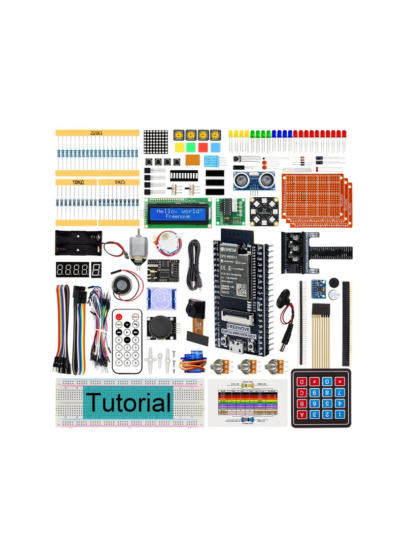FREENOVE Freenove Ultimate Starter Kit for ESP32-WROVER (Included) (Compatible with Arduino IDE), Onboard Camera Wireless, Python C, 777-Page Detailed Tutorial, 240 Items, 123 Projects  - Image 1