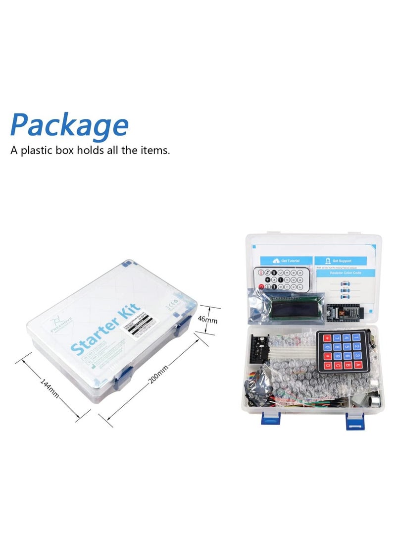 Freenove Ultimate Starter Kit for ESP32-WROVER (Included) (Compatible with Arduino IDE), Onboard Camera Wireless, Python C, 777-Page Detailed Tutorial, 240 Items, 123 Projects