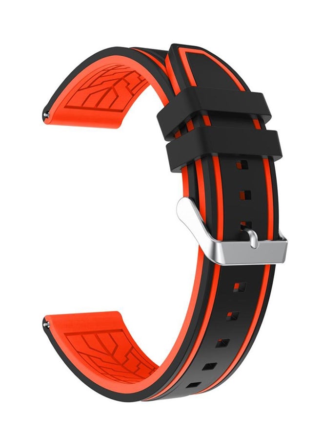 آيسانك سوار قابل للاستبدال لساعة سامسونج جير إس 3 الرائدة / الكلاسيكية برتقالي/أسود - Image 1