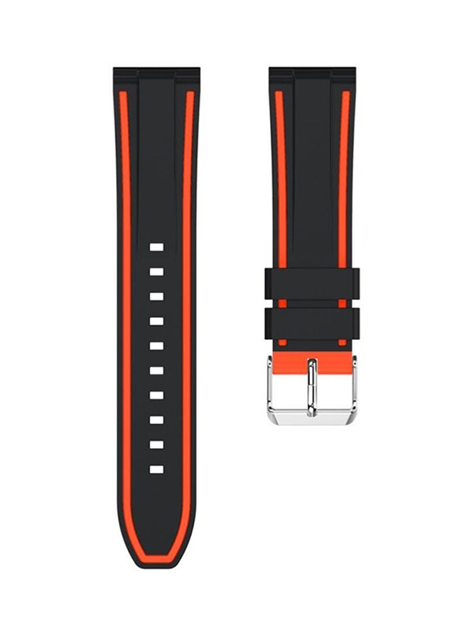 آيسانك سوار قابل للاستبدال لساعة سامسونج جير إس 3 الرائدة / الكلاسيكية برتقالي/أسود - Image 2
