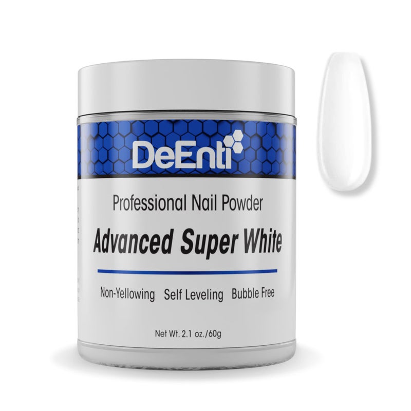 DeEnti Acrylic Nail Powder - 2oz Super White | Professional Grade, Bubble-Free Acrylic Powder for Nails | Long-Lasting, Chip-Resistant Nail Acrylic Powder for Carving, Extensions & Fake Nails - Image 1