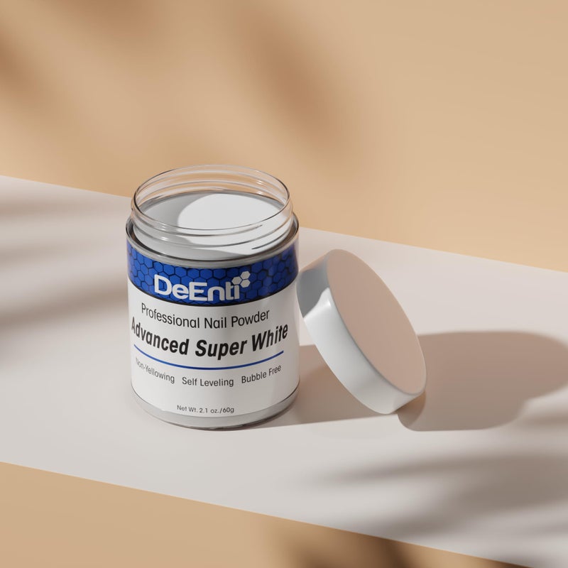 DeEnti Acrylic Nail Powder - 2oz Super White | Professional Grade, Bubble-Free Acrylic Powder for Nails | Long-Lasting, Chip-Resistant Nail Acrylic Powder for Carving, Extensions & Fake Nails - Image 4