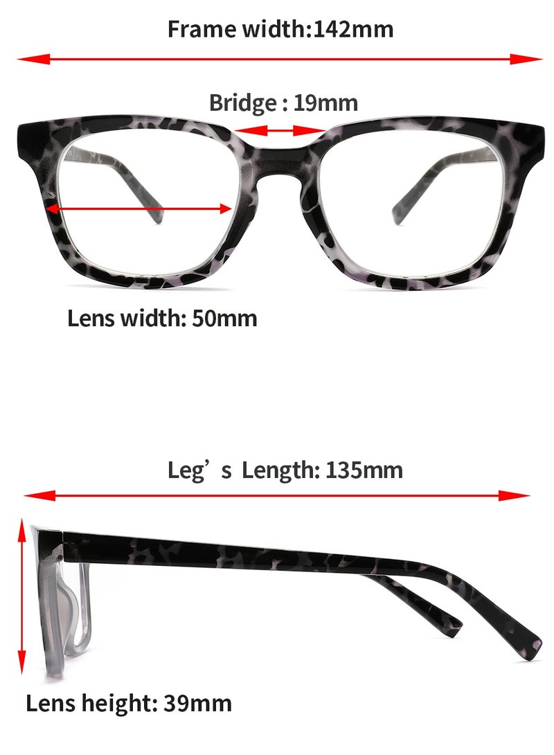 LANLANG LANLANG 2-Pack Reading Glasses for Men Women,Blue Light Blocking Glasses Anti-Blue Computer Glasses,2 Colors including 0-4.0 diopters L-L013  - Image 3